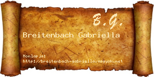 Breitenbach Gabriella névjegykártya
